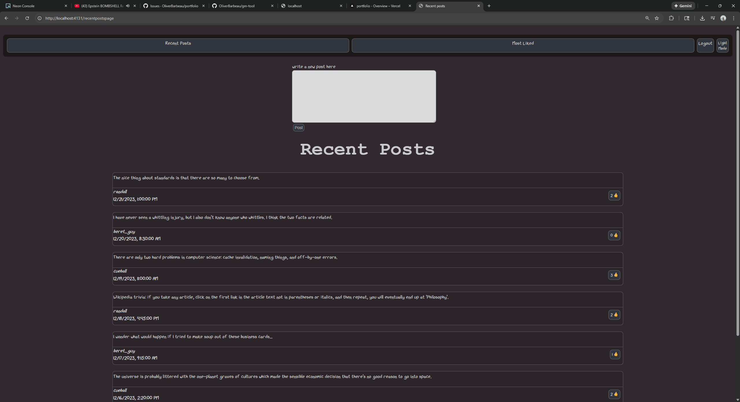 XKCD-Style Message Board